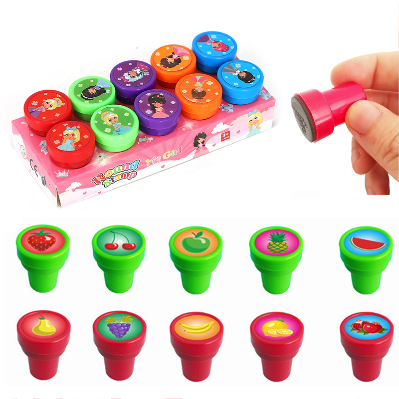 Self Inking Stamp - Lot de 10 tampons auto-encreurs assortis,