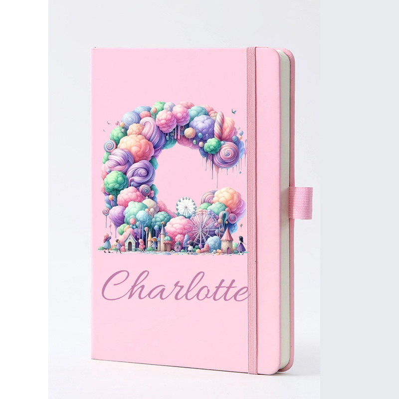 Journal Leather Hardcover - Carnet en similicuir personnalisé avec nom,