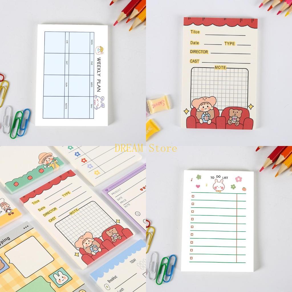 Office Stationery Supply List - Notes autocollantes déchirables, bloc-notes fruits, compte