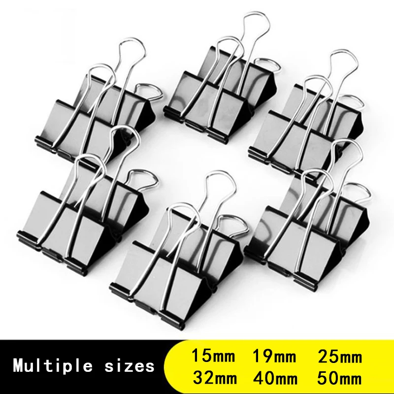 Binder Clip Assorted - Clips en métal pour papier, 10/20