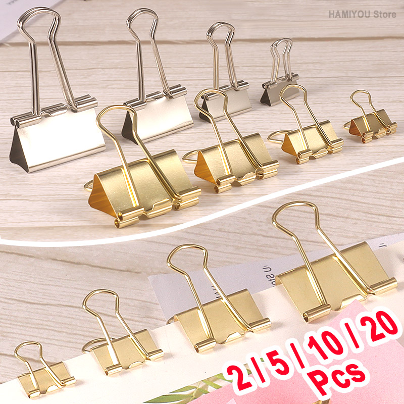 Binder Clip Assorted - Clips de reliure pour bureau, pinces