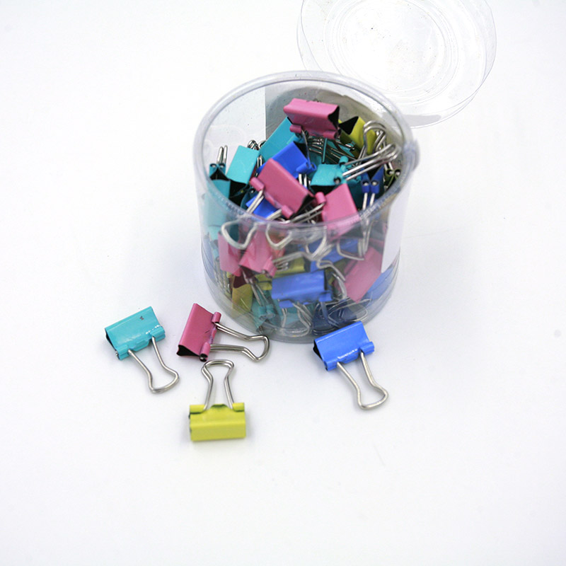 Binder Clip Assorted - 60 mini-clips de reliure métalliques assortis