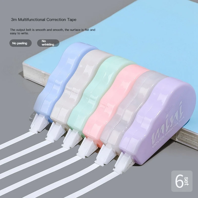 Correction Tape Roller - Bandes correctrices 6 pièces/paquet, cadeau promotionnel,