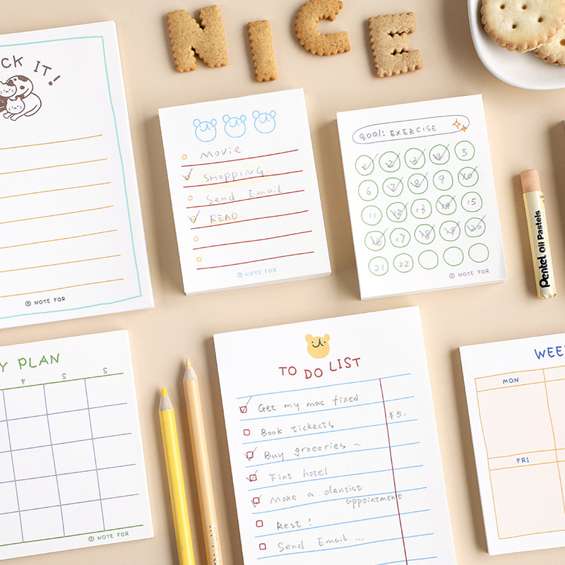 Office Stationery Supply List - Bloc-notes mignon de la série Plan,