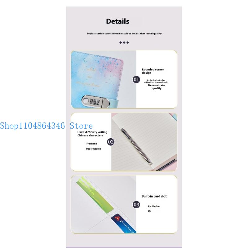 Journal Leather Hardcover - Journal en en 5ASD avec serrure