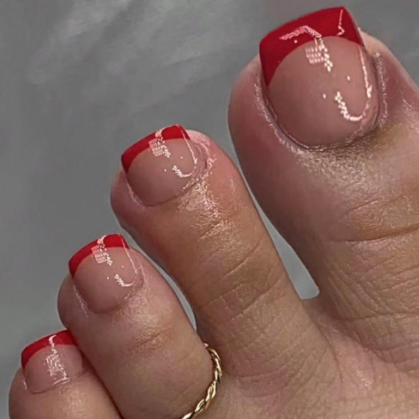 Glue Stick Pack - 24 faux ongles rouges à bords