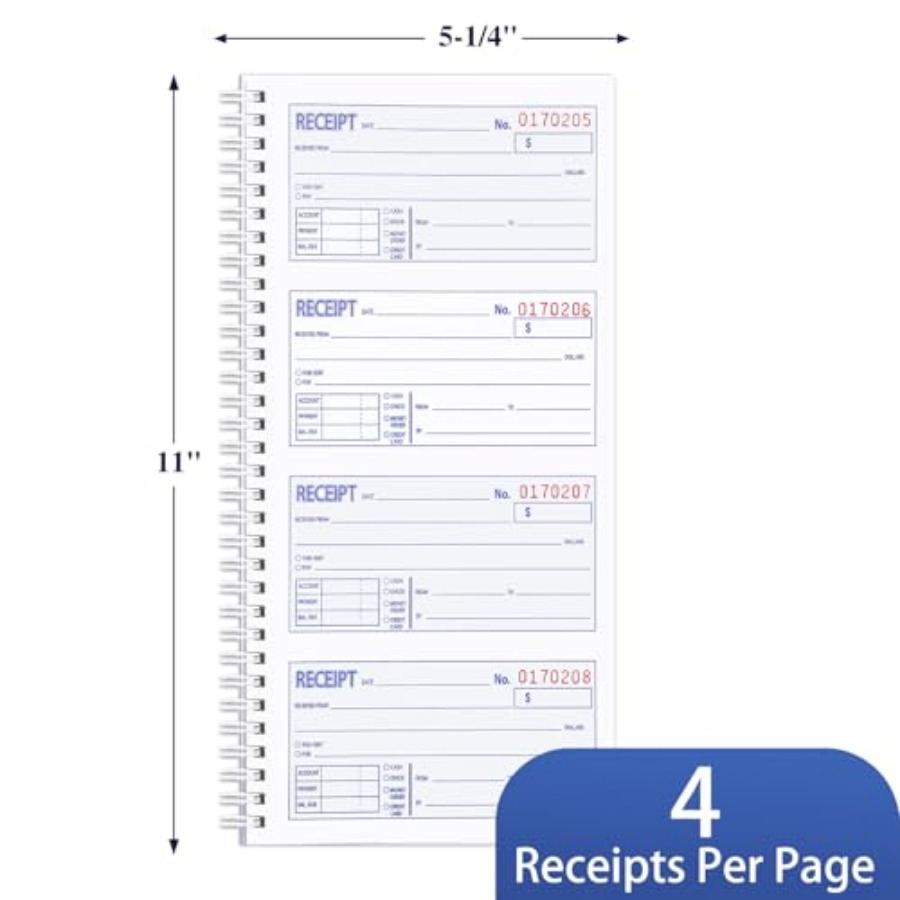 Lot de 2 carnets de reçus avec - Carbon Copy Book avis et prix