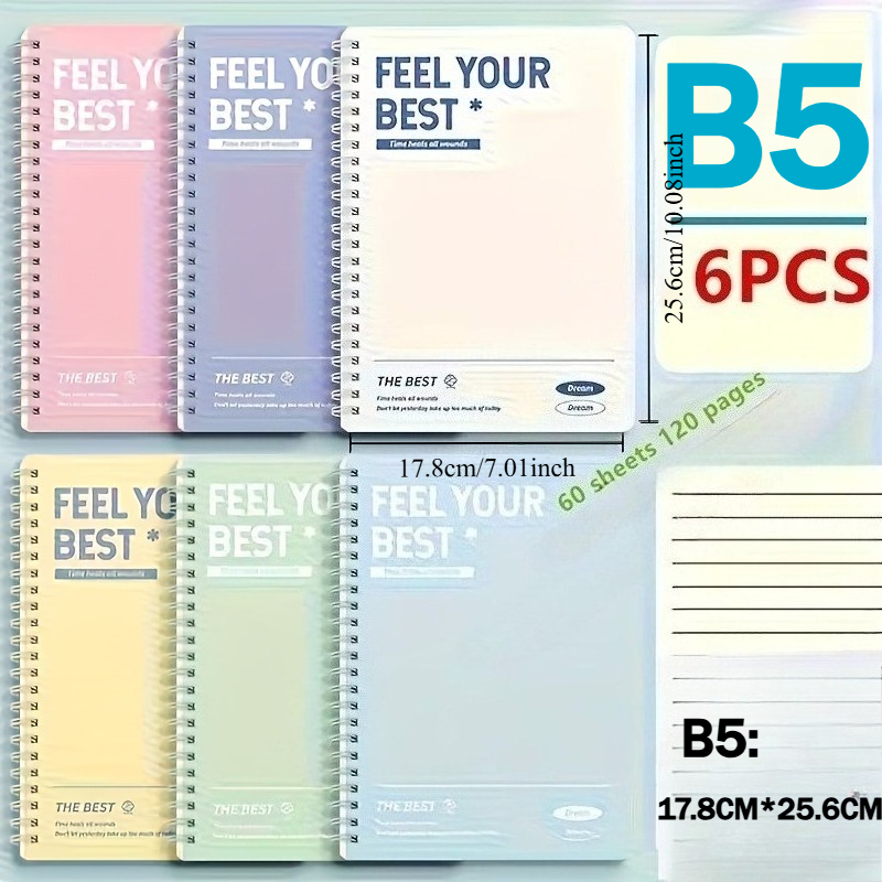 Lot de 6 carnets spirales, car - Graph Paper Pad avis et prix