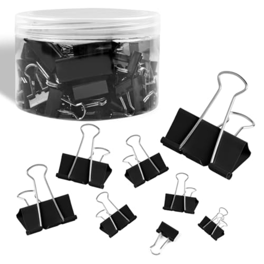 125 pinces à reliure colorées, - Binder Clip Assorted avis et prix
